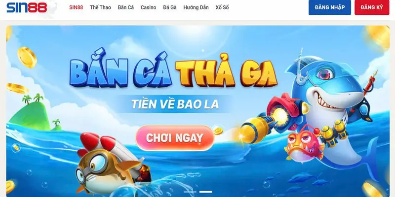 Những tựa game được trải nghiệm khi tải app Sin88